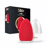 Silk'n Bright - Gesichtsreinigungsbürste aus Silikon, hygienische Tiefenreinigung, sanftes Peeling und Massage, wasserfest, wiederaufladbar - Rot