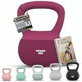 NEOLYMP Soft Kettlebell bodenschonend & leise - stoßdämpfende Kugelhantel mit Eisensandfüllung - ergonomischer Softgriff ideal fürs Homegym Kettlebell 2–12 kg Kugelhantel Set (Berry | 6 kg)