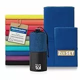 Blumtal Mikrofaser Handtuch leicht & extra saugstark - schnelltrocknende Microfaser Handtücher - optimal als Fitness Handtuch/Strandtuch Mikrofaser/Gym Towel - Reisehandtuch kompakt - Kings Blau