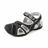 HEVA Damen Sandalen Wandern Outdoor Trekking Sportliche Wanderschuhe(6UK 39EU, Schwarz)