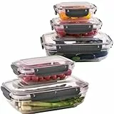 uandu Frischhaltedosen mit Deckel, 5er Tupperdosen Set, Meal Prep Boxen, Frischhaltedose für Mikrowellen und Kühlschrank, Vorratsdosen Luftdicht, Gefrierdosen für Mikrowellen und Kühlschrank, BPA frei