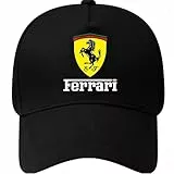 ZTLQ Auto Baseballmütze Baseball Cap für Ferrari, Baseballkappe für Herren und Damen Baumwolle Verstellbar Unisex Sonnenmütze Unisex Baseballkappe Outdoor Visor Sport,D