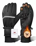 GXCROR wasserdichte Winterhandschuhe für Damen & Herren, Touchscreen 3M Thinsulate Thermo-Handschuhe zum Skifahren, Radfahren, Schneeschaufeln & Outdoor-Arbeiten, Bis -20 °F Wärmeversiegelung