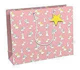 Clairefontaine 32466-6C - Geschenktasche Excellia, XL 37,3x11,8x27,5 cm, ideal für voluminöse Geschenke, Einhorn, 1 Stück