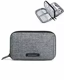 BAGSMART Kabeltasche Organizer Reisetasche für Elektronik Organizer Wasserdichte Zubehör für Handy Ladezubehör, Grau