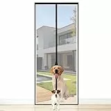 Apalus VP Pro Premium Fliegengitter für Balkontüren, Flammhemmendes Glasfasermaterial, Extrem Robust & Kratzfest, Magnet Insektenschutz Tür, 3.8 cm Breites Klettband, Nicht Kürzbar, 100x200 cm