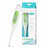 Digitales Fieberthermometer, Rektal, Oral, Achselthermometer Fieber Thermometer für Baby Kinder Erwachsene, Genaue und Schnelle Ablesungen, Wasserdichte Sonde, grün
