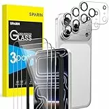 SPARIN für iPhone 17 Pro 6.3 Zoll 2025 Panzer Schutz Glas, 3 Stück Schutzfolie und 3 Stück Kameraschutz mit Montage Rahmen, 9H Härte, Anti-Bläschen,HD-Klar
