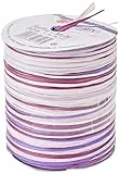 PRÄSENT C.E. Pattberg Raffia-Multicolour Bastband Flieder-rosa-weiß, 50 m Geschenkband zum Einpacken, 5-strängiges Bastelband für Geschenke, Zubehör zum Dekorieren & Basteln