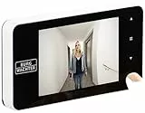 Burg-Wächter Digitaler Türspion Door eGuard mit Klingel, Elektronischer Türspion mit Kamera und Monitor, Mit Nachtsicht, Türstärke 38-110 mm, 3,2 Zoll Display, DG 8200, Weiß