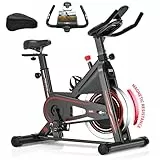 DMASUN Heimtrainer Fahrrad mit Magnetischem Widerstand, Ergometer Hometrainer Fahrrad mit LCD-Monitor, Kardio Training Cycling Bike Indoor, Fitnessbike 160 kg Belastbar