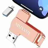 MUXXUE Speicherstick für iPhone USB Stick 128GB Ohne EIN App Herunterzuladen 3 in 1 USB Stick Phone,Pad,OTG Android Handy,PC