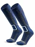 WEIERYA Skisocken,Merinowolle ski socken für Herren Damen Geeignet für Skifahren,Snowboarden,Outdoor Wintersport,Blau 2 Paar (37-40)