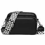 TIAASTAP Handtasche Damen Umhängetasche Echtes Leder Crossbody Bag Damen Handytasche zum Umhängen, Umhängetasche Damen Klein Moderne Taschen mit Breitem Schultergurt u 3 fächern