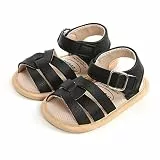 RVROVIC Baby Jungen Mädchen Sandalen Weiche Sohle Sommer Schuhe Leicht Klassisch Kleinkind Outdoor Walking Schuhe(12-18 Monate,2-Schwarz)