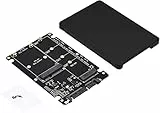 ADWITS 1er-Pack 2-in-1 M.2 NGFF (Taste B / B+M) und mSATA Dual-Anschlüsse an 2,5' SATA III 6-Gbit/s-SSD-Konvertergehäuse mit 7-mm-Festplattengehäuse, transparent für alle Betriebssysteme - Schwarz