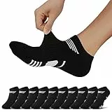NUOZA Sneaker Socken Herren Damen 39-42 Sportsocken Kurze Laufsocken Wandersocken Running Socks Unisex Halbsocken 10 Paar Schwarz