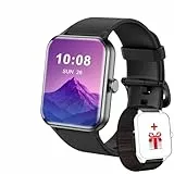 FeipuQu Wireless Call Fitness Tracker für Männer und Frauen, Sportsmartwatch mit Aktivitätsüberwachung, 1,86-Zoll-Touchscreen, mit Schrittzähler, Kalorienzähler und Stoppuhr, Multi-Sport-Modi,A