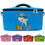 Punalu kompakte Tasche für die Toniebox und Zubehör mit Soundklappe, Platz für ca. 20 Tonies Hörfiguren (hellblau)