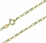 Generisch Echtgold 8 kt 333 Gold Goldkette Ankerkette Halskette Kette Collier Schmuck verschiedene Breiten und Längen (Länge 42 cm Breite 1,4 mm)