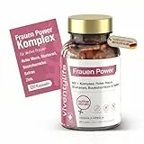 ViventyLife Täglicher Vitaminbedarf für Frauen, Roter Maca Komplex mit Magnesium, Shatavari, Safran, Bockshornklee, Tribulus, Zink, Piperin, Vitamin B6 & D3-120 Vegan Kapseln
