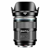 SIRUI Sniper 16mm Autofokus Objektiv, F1.2 Weitwinkel APS-C Kameraobjektiv, E Mount Objektiv für A6400, A6700, ZV-E10, FX3/30 (E Mount, Black)