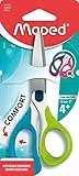 Maped - Schul- und Bastel-Schere SENSOFT 13 cm - asymmetrisch - abgerundete Klingen - grün