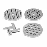Klarstein 4-teilig - Lochscheiben-Set, 3-4,5-7 mm, Ersatz-Kreuzmesser, für den Fleischwolf der Lucia-Küchenmaschinen, keine Rostbildung, spülmaschinengeeignet, Gesamtgewicht ca. 130 g