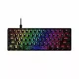 HyperX Alloy Origins 60 – Mechanische Gaming-Tastatur – 60%-Formfaktor, HX Red Switches, QWERTY US-Layout, PBT-Tastenkappen, RGB-Beleuchtung, Aluminiumgehäuse, USB-C, Schwarz