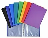 Exacompta 88210E Sichtmappe aus extra starkem Kunststoff mit 20 Hüllen, 40 Sichten - 18x23 cm für Unterlagen im DIN A5-Format - 1 Stück Zufallsfarbe