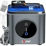 LOVPET® Katzenbrunnen Trinkbrunnen für Katzen 3,5L Wassertank & 3x Filter Automatischer Wasserspender Katzentrinkbrunnen mit Bewegungssensor Wasserbrunnen Doppel-Filtersystem Aktivkohle & Filtersteine