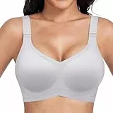 Drahtloser Minimizer BH Damen Ohne Bügel V-Ausschnitt Bralette Damen BHS High Elastizität Und Ultrakomfortabler T Shirt Schlaf BH Mit ZusäTzlicher BH-VerläNgerung
