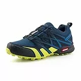 Hitmars Trailrunning Schuhe Traillaufschuhe Herren Damen Wanderschuhe Trail Running Schuhe Trekking Turnschuhe Outdoor Laufschuhe Leicht Atmungsaktiv Blau-Grün EU 40