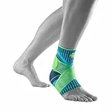 Bauerfeind Sprunggelenkbandage „Ankle Support“ Unisex, 1 Sprunggelenk Bandage für Sport wie Fußball, Fitness oder Laufen, Kein Umknicken durch Knöchelbandage Links, Blau, M