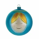 Alessi Madonna Weihnachtsbaumkugel aus mundgeblasenem Glas,handdekoriert, 9,0 x 9,0 x 9,0 cm, AMJ13 2, Mehrfarbig