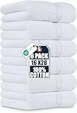 Utopia Towels - Handtücher Set aus Baumwolle - 100% Baumwolle ultraweich und sehr saugfähig, 41x71 cm - 6er Pack (Weiß)