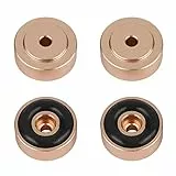 Dioche Isolation Feet, 4 Stück Lautsprecherständer Füße, 20 x 8 mm Aluminiumlegierung Verstärkerfüße, Stoßdämpfer, Verstärkerfüße, Gold für Verstärker Plattenspieler Subwoofer