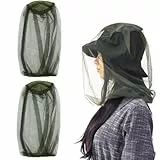 SIVZUMO 2 Stück Moskitonetz Kopf, Moskito Kopfnetz, mit Tragetasche Fliegennetz FüR Gesicht Moskitonetz, Net für No Bite Insektenschutz Outdoor Moskito