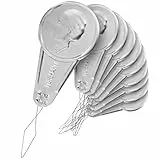 10 x Klassische Nadeleinfädler aus Metall für Nähmaschine und Handnähen - Praktisches Einfädelhilfe Set in Silber