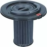 BSH GmbH Hausgeräte Bosch 12017969 Original Filterzylinder Dauerfilterkassette, Zylinder-Hepa-Filter, Staubfilter, Flachfaltenfilterkassette, Zylinderfilter, Plattenfilter, Handgriff, Staubsauger