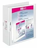 VELOFLEX 1139190 - Präsentationsringbuch Velodur, DIN A4, 2-D-Ring-Mechanik, weiß, 1 Stück