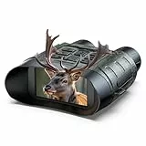 HOTPEAK Nachtsichtgerät, 112 MP 4K Nachtsichtgerät Jagd mit 12X Digitalzoom & 5000mAh Wiederaufladbares, 64GB TF-Karte, Infrarot-Sicht, 400m Reichweite, perfekt für Jagd, Camping & Sicherheit