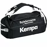 Kempa Sportartikelland Angebot Sporttasche Rucksack K-LINE 40 L 53 x 30 x 26 cm schwarz mit Aufdruck Name