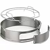 RÖSLE Gourmetring/Pizzaring, Hochwertiger Edelstahlring für Drehspieß und Zubereitung von Pizzas, geeignet für RÖSLE Kugelgrill No.1 F60/F60 AIR/F60 Sport/G60, Schwarz
