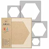 NAKLEO Schablonen Malen für Wandgestaltung im Kinderzimmer, 5 Stück Set 9x9 bis 34x34cm Honig Honigwabe Sechseck, Kinderzimmer Malvorlage Raumdekoration, Basteln DIY Wand Möbel