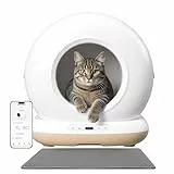 AstroPet 72L Katzenklo Selbstreinigend, Selbstreinigende Katzentoilette mit Matte, APP-Steuerung, UV-Sterilisation, Mehrfacher Sicherheitsschutz, Elektrisches Katzenklo Geeignet (Weiß)