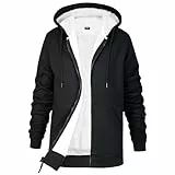 CityComfort Kapuzenpullover für Damen, Zipper Hoodie Damen und Teenager, Sweatjacke Damen mit Kapuze S bis XL - Geschenke für Frauen (Schwarz, L)