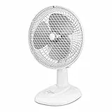 SUNTEC 13249 Tischventilator CoolBreeze 1500 TV [15 cm Flügel-Ø, 2 Stufen, Kopf beweglich, 15 Watt] W, 240 V, Weiß, 19, 5 x 28 x 16 cm