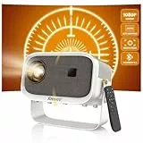 Beamer【360° Drehbarem & 3S E-Fokus】 25000LM 1080P HD Mini Beamer WiFi6 und Bluetooth 5.2 Projektor ±45° Keystone 70% Zoom Jimveo Projektor 4K Unterstützt Heimkino Kompatibel mit Handy PC
