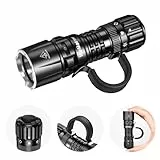 Wurkkos TD07 Taktische Taschenlampe, Led Taschenlampen Extrem Hell, 1300 Lumen Taschenlampe Led Aufladbar, Turbo/Stroboskop Momentanlicht, IP68 wasserdicht Taschenlampe für Notfallcamping